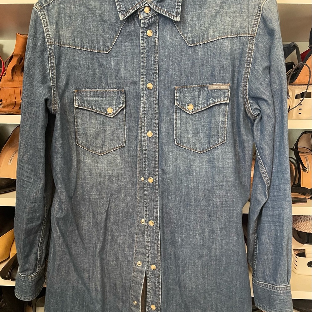 Dolce and Gabbana western shirt with pearl buttons